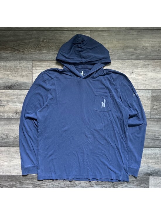 johnnie-O Other - Johnnie-O Men's XL Pullover Hoodie Sweatshirt Navy Pocket Logo Performance Golf